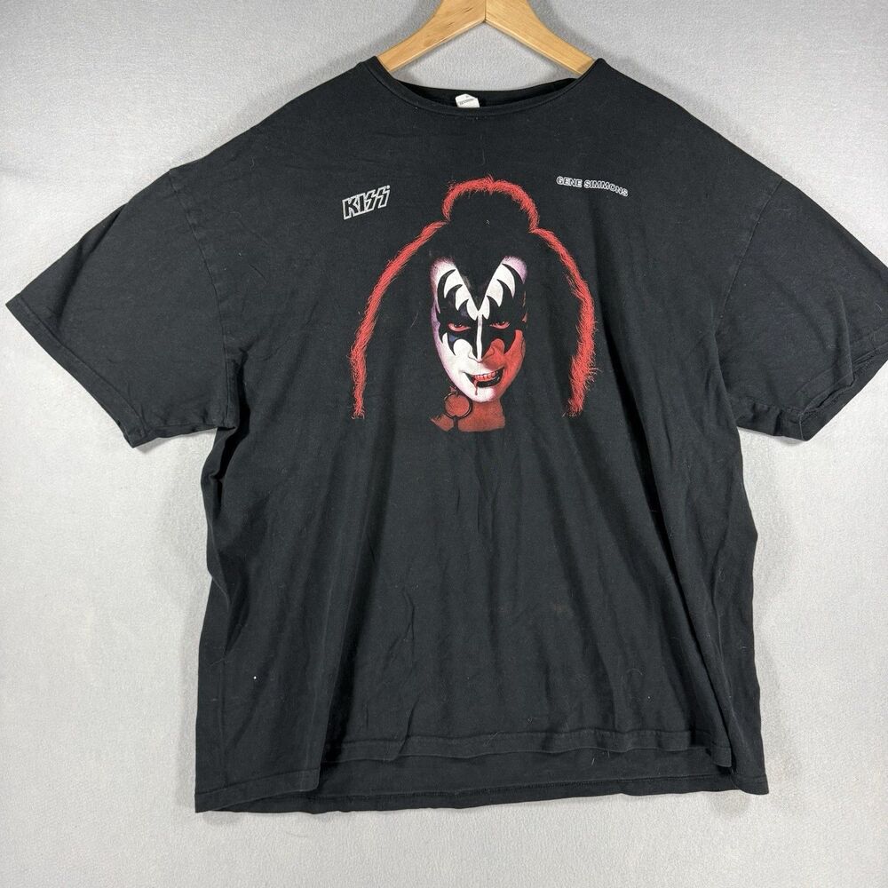 KISS Gene Simmons 1978 Solo Album T-Shirt 2XL Black Vintage Style Band Tee